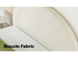 Artiss Bed Head Headboard Bed Frame Double Boucle - GREI White BED-HEAD-GREI-D-WH
