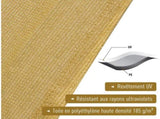 210D Rectangular Shade Sail Solar Canvas Sun Awning Sand, 4 x 6m V1237-ZY-528-012