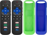 (Pack of 4) 2 Pack Replaced Control only for Roku TV, 2 Pack Control Cover for Roku V1188-WTJ-FR-21030