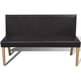 Bench 139,5 Cm Dark Brown Faux Leather 43_241347