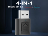 4 IN 1 5.0 Bluetooth Adapter USB Wireless Bluetooth Sender Receiver Music Audio for TV Portable V1189-LWWAL-20260327-03904