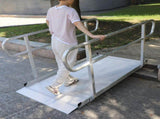 Kartrite Aluminium Safety Handrails for 6ft Wheelchair Ramp - Rust Free Outdoor Support Side Ra WCR-6FT-HND