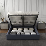 Milano Capri Luxury Gas Lift Bed With Headboard - Charcoal No.35 - King ABM-10002040
