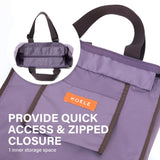 Shopper Bag Tote Bag Foldable Travel Laptop Grocery Nylon KO-SHOULDER PURPLE V274-GM-KOEBAG-SUDER-VT