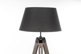 LARGE TRIPOD FLOOR LAMP Linen Shade Modern Light Retro Vintage Wooden V563-BR-75006