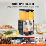 VEVOR Commercial Beverage Dispenser 10L x 2 Tanks Cold Juice Ice Drink Dispenser V952-SYYLJJBSJXS1LN0XAV3