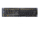 Foldable Keyboard F69 Transparent Bluetooth Keyboard Triple Device Connection V1263-JX-7780