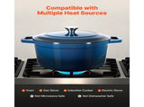 Enameled Cast Iron Dutch, 5.7L Pot with Lid and Dual Handles, Heavy-Duty Durable Cookware Pan, V952-ZTHLKX6QTTCT7F6PS001V0