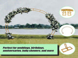 260cm Gold Metal Wedding Arch Round Balloon Birthday Party V63-841761