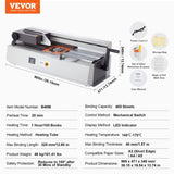 Thermal Machine, 400 Sheets Capacity Hot Glue Machine, Thermal Book Binder 40mm V952-JZJ20400Z12649PLHV3