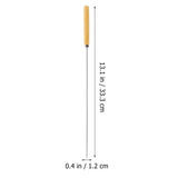 1 set of wooden handle stainless steel barbecue grill - heavy-duty barbecue meat fork for grilling V1366-AZ2-W-13460