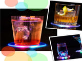 6 PCS LED Drink Coasters, Ultra-Thin Acrylic Non-Slip Waterproof Transparent LED Cocktail Coasters V1192-AZ-W-2918