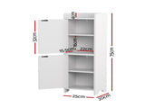 Artiss Bathroom Storage Cabinet 2-Tier Slim Toilet Organizer Adjustable White FURNI-N-BATH-AZ02-WH