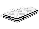 Giselle Bedding 34cm Mattress Euro Top Pocket Spring Single MATTRESS-0908-SINGLE