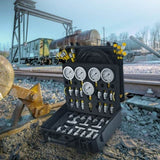 Hydraulic Pressure Test Kit, 10/100/250/400/600bar, 5 Gauges 13 Couplings 14 Tee Connectors 5 Test V952-JXYBZ5T13G0031N8JV0