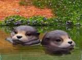 Floating Otter Decor Outdoor Pond Ornaments Waterproof Resin Realistic Decorative Floating Animal V1294-YM0901-3111240161311