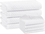 Homaxy Microfiber Waffle Towels Set, 16 x 28 Inch and 12 x 12 Inch and 100% Cotton Waffle V1258-DP02-F-121