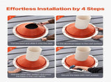 Metal Roof Pipe Flashing Boot Fits 254-483 mm Pipe High Temp Red Silicone V952-WDGDTGQHSGJL4E100V0