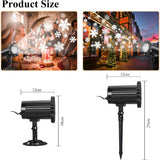 Christmas Snowflake LED Projection Lamp Outdoor IP65 Waterproof with Remote Control for Indoor Party V1237-ZY-203-4823