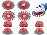 10PCS Wire Wheel for 4 1/2" Angle Grinder Set, Wheel Brushes with 5/8" Thread Arbor for Rust, , V1192-AZ-W-20879