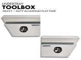 Under Tray Tool Box Underbody Pair Set 600mm Aluminium V379-UTRYFLTR6SET05