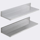 24" x 8.6" Stainless Steel Wall Mounted Shelf Kitchen Restaurant Shelving V767-VVR-BGSCTTLL86242HBE0V0