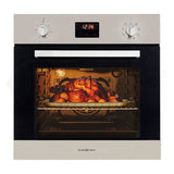EuroChef 60cm Stainless Electric Wall Oven 8 Function Built-in Fan Forced Grill Touch Control V219-COKOVNEUCA78A