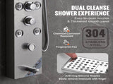 Shower Panel System, 6 Shower Modes, LED & Screen Hydroelectricity Shower Panel Tower, Rainfall, V952-FTYS6CS2MSDPKUG3WV9