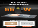 55W CO2 Laser Engraver, 500 x 300 mm, Desktop CO2 Laser Engraver and Cutter Machine with 16MP V952-EYHTJGDKJTMS2IMFX001V3