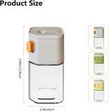 Salt and Pepper Shaker Set with Dose Button - 0.5g per Press - Precise Seasoning Dispensers - Glass V1258-DP02-BOL-208
