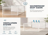 CARLA HOME 12-Pack Clear Stackable Shoe Storage Boxes - White - Shoe Box Storage V178-36402