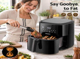 Devanti Air Fryer 6.5L 1700W Digital Touch 8 Presets Non-Stick Basket Black AF-K-J-NA50-BK
