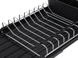 Expandable Dish Rack Stainless Steel Drying Drainer with Drainboard Removable Cutlery Holder for V1294-YM0901-3118250075111