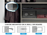 All Steel Safety Box Wall Mountable Fireproof Mini Safe Box Keypad and Key Dual Unlock Methods with V985-SECURITYBOX