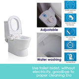 Toilet Bidet Seat Hygiene Water Wash Clean Unisex Easy Attachment Dual Nozzles V201-FAZ0181008AU