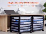 Scrapbook Rolling Storage Cart, 6-Tier Large Capacity with Organizer Top, Black Frame with 4 V952-JTZCCHTZ6CJT39QSVV0