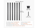 Staircase Balusters 101 Pack, 660 mm Aluminum Stair Balusters, 19 mm Water-Proof Round Metal Spindle V952-YXKLGZL101G2OOT2PV0