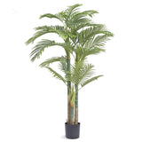 VEVOR Artificial Gold Cane Palm Tree, 2m Tall Faux Plant, PE Material & Anti-Tip Tilt Protection V952-RZRDZW65FT1JI8DP4V0