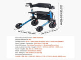 Rollator Walker with Seat for Seniors, Ultra Compact 3-Fold Rolling Walker, Lightweight Aluminum V952-XSZXQLSLHJQ145Q4C001V0