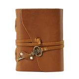 Antique Leather Journal Writing Notebook for Key Bandage Journal Notepad Thick Paper for Work Travel V1192-AZ-W-23296