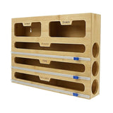 CARLA HOME Bamboo Wrap Organiser, 5 in 1 Dispenser with Cutter for Kitchen V178-36483