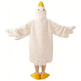 Cartoon Goose Hoodie Blanket Oversized Fleece Onesie for Sleep Lounging and Party - With Shoes& L V1263-JX-8068-3
