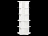 Levede Rotating Bookshelf 5 Tier Book Storage Space Saving Round Tower White CH1190-5-AU