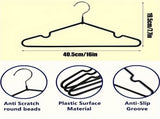 Black Blue plastic-coated metal hangers, non-slip clothes hangers, 50-pack hangers, durable hangers, V1347-127-BLU-92141