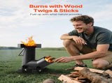 Camping Rocket Stove, Wood Burning Portable Rocket Stove with Carrying Bag for Backpacking, Carbon V952-HJXLYLTGBKZDOXBBO001V0