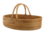Rattan Woven Basket Portable Handheld Oval Wicker Fruit Flowers Basket for Home Outdoor Picnic V1294-YM0901-210329DY05-2