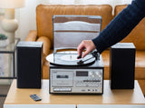 Audio Home Entertainment System Turntable, CDs, Vinyl, Wireless Streaming & More V196-CD114BL
