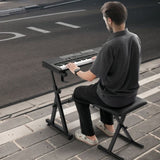 Piano Keyboard Stand and Bench Set, Z Style, Heavy-Duty Digital Piano Music Stand and Seat, 250 lbs V952-ZXGQJPZJDZZX1ZKY7V0