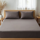 Royal Comfort 1500TC Cotton Rich Fitted sheet 3 PC Set Double-Dusk Grey ABM-232331