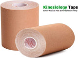 3 Pack Kinesiology Tape, 4in x 5.5yd Water Resistant Muscle Support Adhesive Sport Tape for Pain V1259-DP01-A-3128